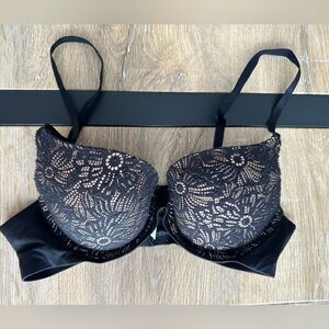Aerie Real Sunnie Demi Lace Bra – Black | 34B